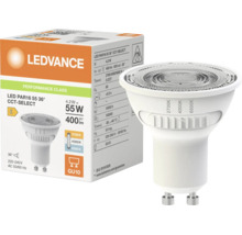 Ledvance LED-Reflektorlampe PAR16 GU10 4,2 Watt 400 Lumen, 36 Grad Abstrahlwinkel, einstellbare Farbtemperatur 2700 bis 6500 Kelvin.