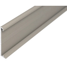 Aluminium-Abschlussprofil mit geriffelter Oberfläche.