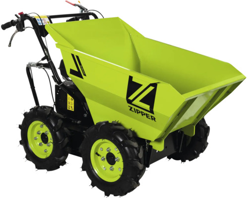 Zipper Mini-Dumper ZI-RD300 mit Allradantrieb und großer Kippmulde für den Transport von Schüttgut.