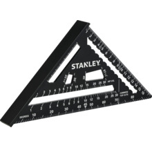 Stanley Zimmermannswinkel aus Aluminium mit Skalen für Gradangaben und Dachsparrenmessungen.