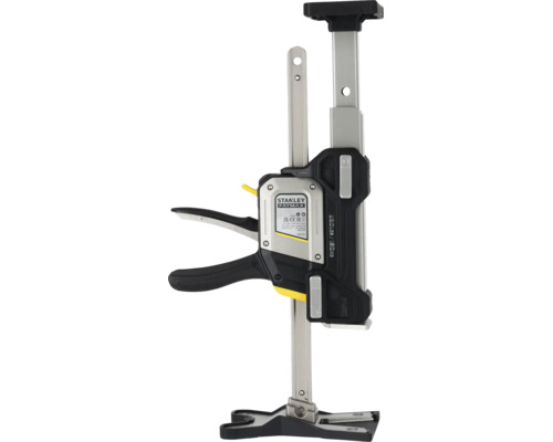 Stanley FatMax TradeLift Hebewerkzeug mit verstellbarer Höhe, Metallschiene und ergonomischem Griff für präzises Heben und Nivellieren.