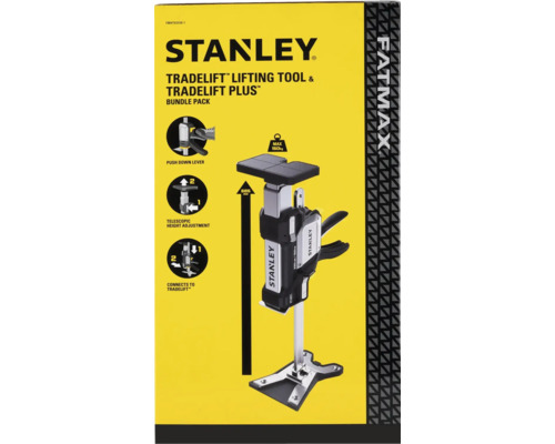 Stanley FatMax TradeLift und TradeLift Plus Set, Hebewerkzeug mit 150 Kilogramm Tragkraft, 685 Millimeter Höhe und Teleskopverstellung.