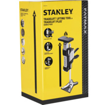 Stanley TradeLift und TradeLift Plus Set. Hebewerkzeug mit einer Hubhöhe von 685 Millimetern und einer Tragkraft von 150 Kilogramm. Stanley Logo.
