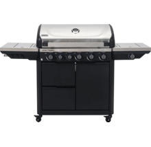 Tenneker Spectra Gasgrill mit sechs Hauptbrennern, einem Seitenbrenner, Deckelthermometer und Unterschrank.