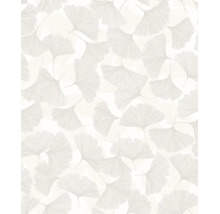 Tapete mit Ginkgo-Blattmuster, Wandbelag, filigranes Natur-Design.
