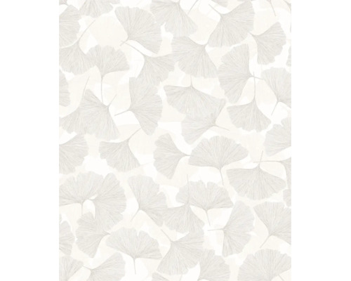 Tapete mit Ginkgo-Blattmuster, Wandbelag, filigranes Natur-Design.