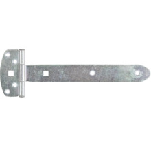Verzinktes Ladenband für Türen und Tore mit vorgebohrten Löchern.