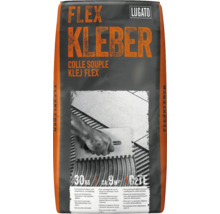 Lugato Flexkleber für Wandfliesen und Bodenfliesen, 30 Kilogramm, Reichweite circa 9 Quadratmeter, Klassifizierung C2TE.