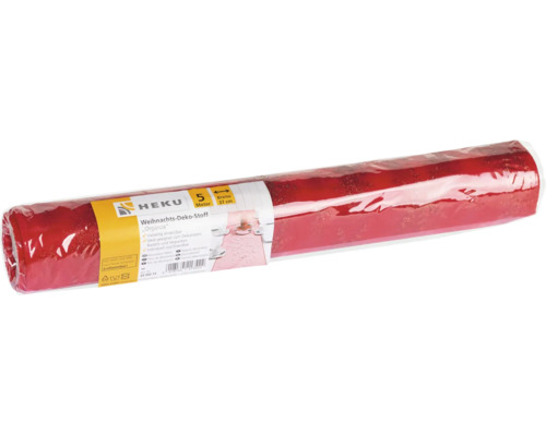 Eine Rolle Organza Weihnachtsdekorationsstoff von Heku mit 5 Meter Länge und 37 Zentimeter Breite.