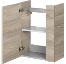 Küchen-Hängeschrank mit einer Tür in Holzoptik und einem Einlegeboden.