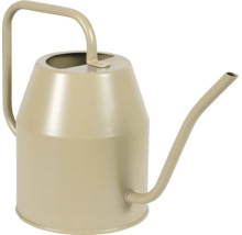 Zimmergießkanne aus Metall in Beige mit langem, schmalem Ausguss.