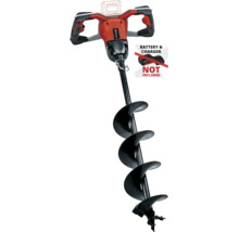 Einhell Akku-Erdbohrer mit Metall-Bohrschnecke und ergonomischen Handgriffen. Akku und Ladegerät nicht im Lieferumfang enthalten.