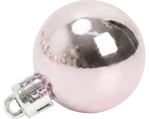 Glänzende rosa Christbaumkugel