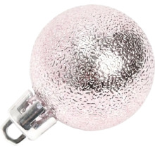 Strukturierte Weihnachtskugel in Rosa mit Aufhängeöse.