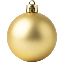Goldfarbene matte Weihnachtskugel mit Aufhängung