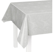 Tischdecke mit feinem Blattmuster, abwaschbar.