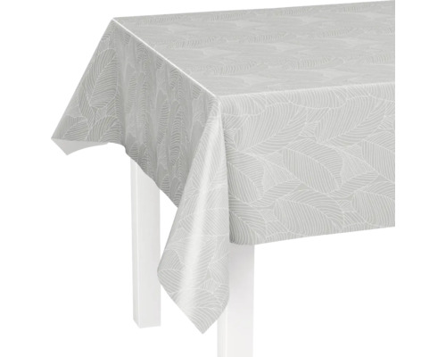 Tischdecke mit feinem Blattmuster, abwaschbar.