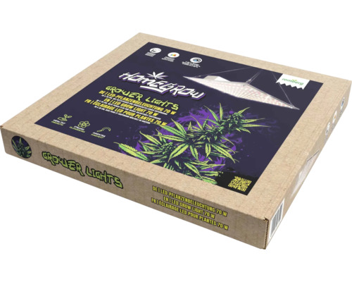 Romberg LED-Pflanzenbeleuchtung Homegrow 70 Watt 30 mal 30 Zentimeter in der Verpackung.