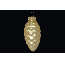 Christbaumschmuck in Form eines Zapfens mit Aufhängung.