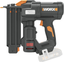 WORX Akku-Nagler 20 Volt mit bürstenlosem Motor und Nail Force Technologie für 18-Gauge-Nägel.