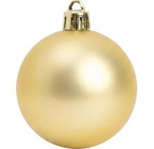 Goldene Christbaumkugel, matt, mit Aufhängung.