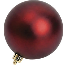 Christbaumkugel aus Glas in Bordeaux matt.
