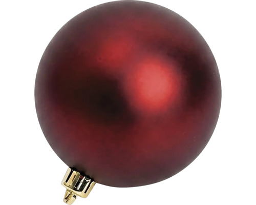 Christbaumkugel aus Glas in Bordeaux matt.