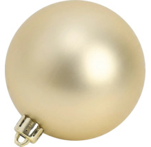 Matte Weihnachtskugel aus Glas in Champagner mit Aufhänger.