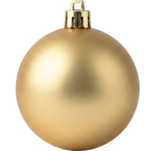 Matte goldene Weihnachtskugel mit Aufhänger.