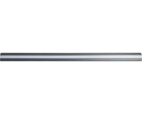 Anthrazitfarbenes LED-Profil aus Aluminium mit weißer Abdeckung.