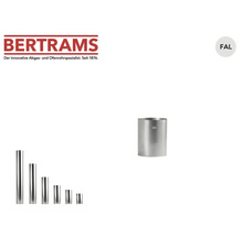 Bertrams Logo, feueraluminiert, Ofenrohr aus Stahlblech in verschiedenen Längen.