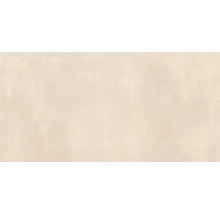 Beige Feinsteinzeugfliese in Betonoptik mit matter Oberfläche.