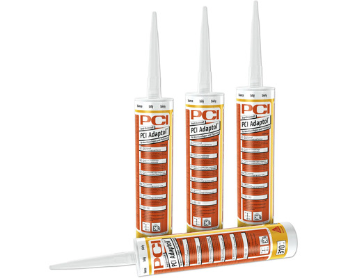 PCI Adaptol Acryl-Dichtstoff für Anschlussfugen und Putzrisse, weiß, 310 ml Kartusche.