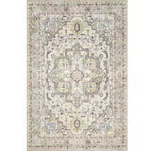 Rechteckiger Orientteppich in Beige und Grau mit filigranem Muster im Vintage-Stil.