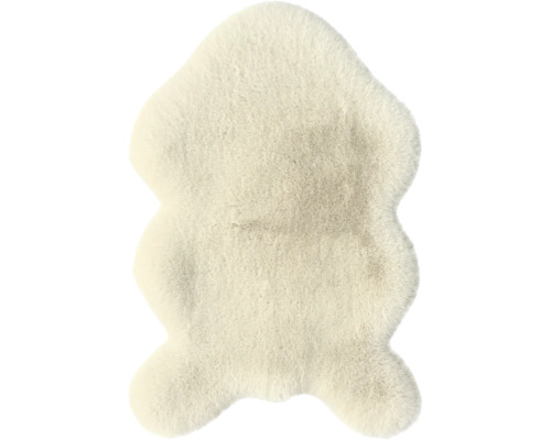 Kunstfell-Teppich in Lammfellform mit weichem Hochflor.