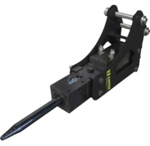 ZIPPER Hydraulikhammer für Minibagger aus robustem Stahl mit ZIPPER Logo.