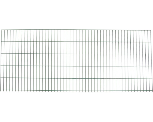 Grüner Gittermattenzaun aus stabilem Metalldraht für die Gartenumzäunung.