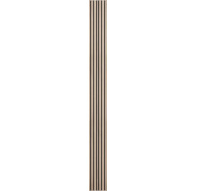 Akustikpaneel mit Holzlamellen auf dunklem Filz für Wand und Decke.