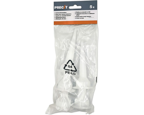 PRECIT Schlauchbeuteldüsen Set, 5 Stück, aus Kunststoff.
