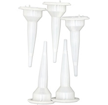 Weiße Kartuschendüsen aus Kunststoff, 5er Set