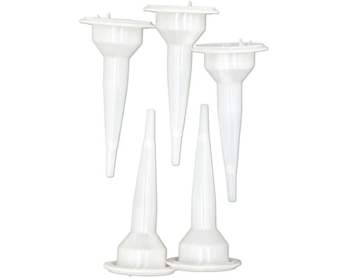 Weiße Kartuschendüsen aus Kunststoff, 5er Set