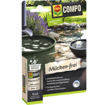 Compo Mücken-frei, insektizidfreies Mittel zur Bekämpfung von Mückenlarven in Regentonnen und kleinen Wasserbecken, 15 Milliliter Flasche.