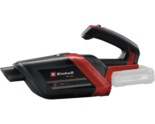 Einhell Akku-Handsauger in Rot und Schwarz für Trockenreinigung, Power X-Change System.