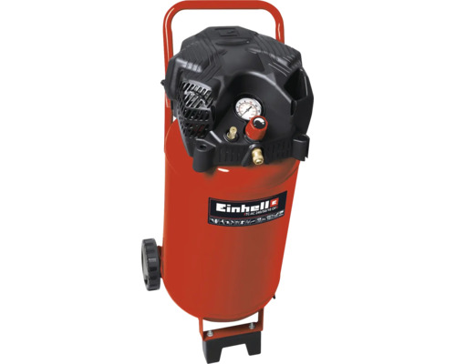 Einhell Kompressor TC-AC 240/50/10 OF, stehender 50 Liter Behälter, 10 bar, ölfrei, mit Rädern und Handgriff.