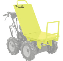 Zipper Pritsche RD300FP für Minidumper mit Haltegriff und Metall-Ladefläche.