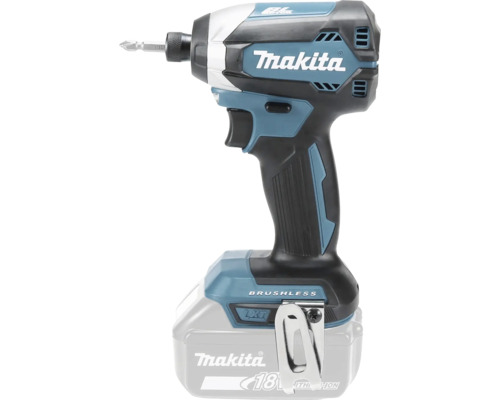 Makita Akku-Schlagschrauber mit bürstenlosem Motor, 18 Volt Lithium-Ionen-Akku, PH2-Bit und Gürtelclip.
