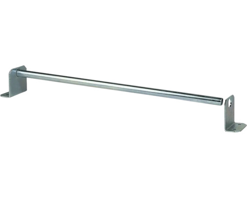 Kleiderstange aus Metall mit zwei Befestigungswinkeln für den Kleiderschrank.