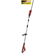 Akku-Teleskop-Heckenschere mit verstellbarem Kopf, Akku und Ladegerät nicht enthalten. Einhell Power X-Change Logo.