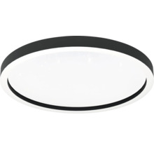 Runde LED Deckenleuchte mit schwarzem Rand und weißem Diffusor inklusive dekorativem Sternenhimmel Effekt