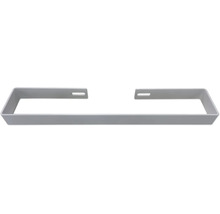 Rechteckige Metallhalterung mit zwei länglichen Befestigungsschlitzen.